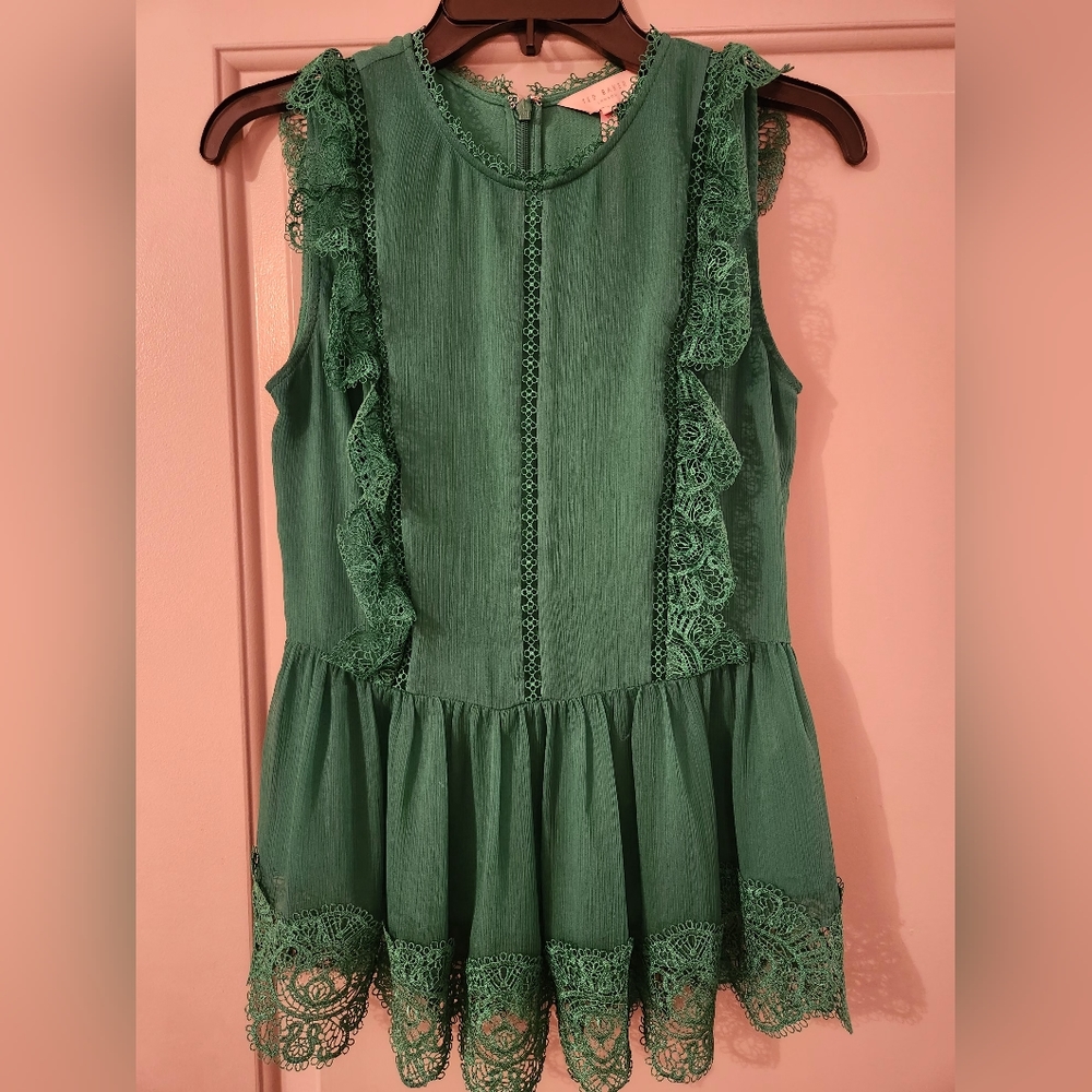 Ted Baker Blouse, Green, Size 1